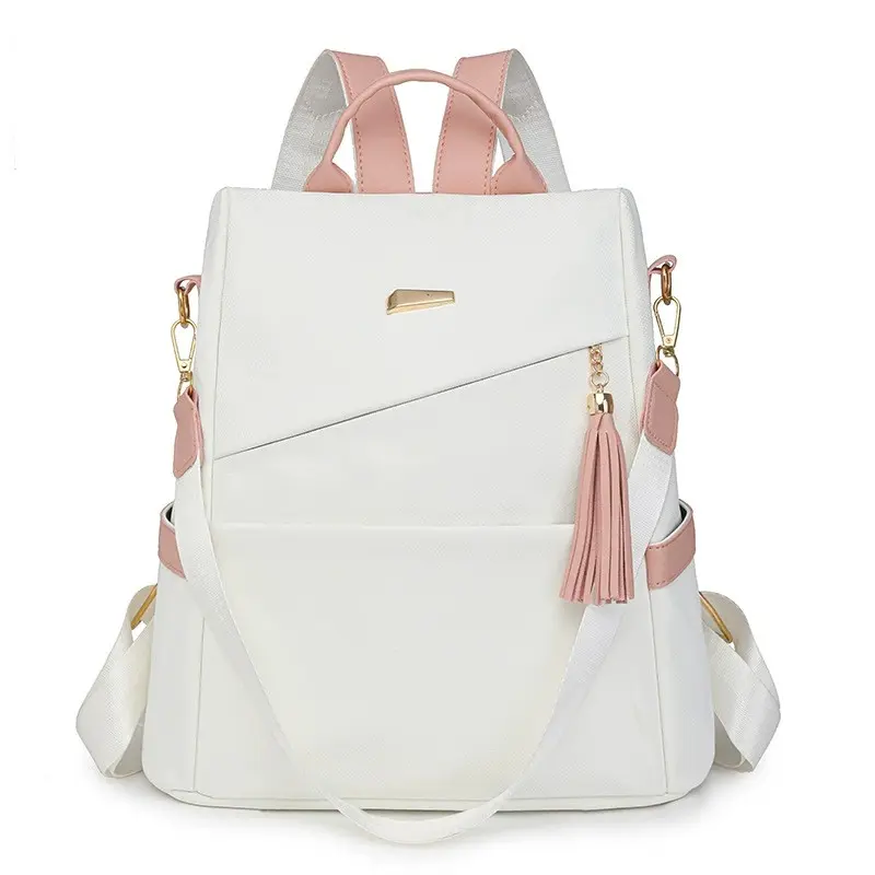 Elegant Women's Anti-Theft Lightweight Backpack, Large Capacity, Adjustable Straps, Fringe Details, Travel and Daily Use, 4 Color Options