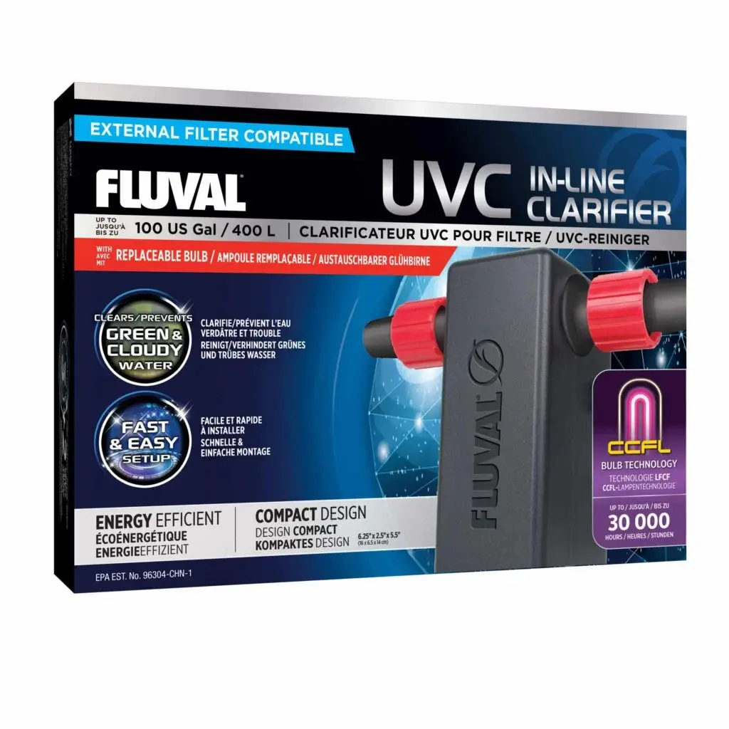 Fluval In-Line UVC Clarifier for Aquarium Filters Fluval In-Line UVC Clarifier for Aquarium Filters