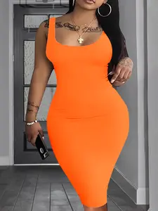 USBoutiqueCHIC Women's XXL-5XL Soft Plush Midi Dress - Milk Silk Fleece Slip Dress with Wide Straps, Comfortable Lounge & Sleep Nightgown for Plus Size