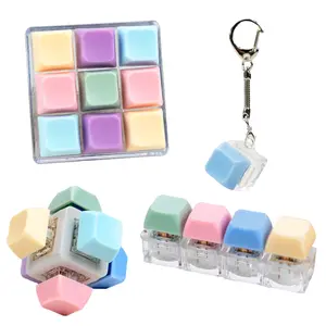 Fadchoi Decompression Toys Keyboard ,Clicker Toy Keyboard, Cube Mechanical Key Button,Stress Relief for Adult Gifts to Relief Pass Time with Tactile Experience and Satisfying Click Sound