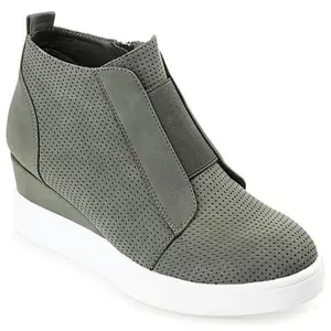 Journee Collection Women's Wide Width Clara Sneaker Wedge