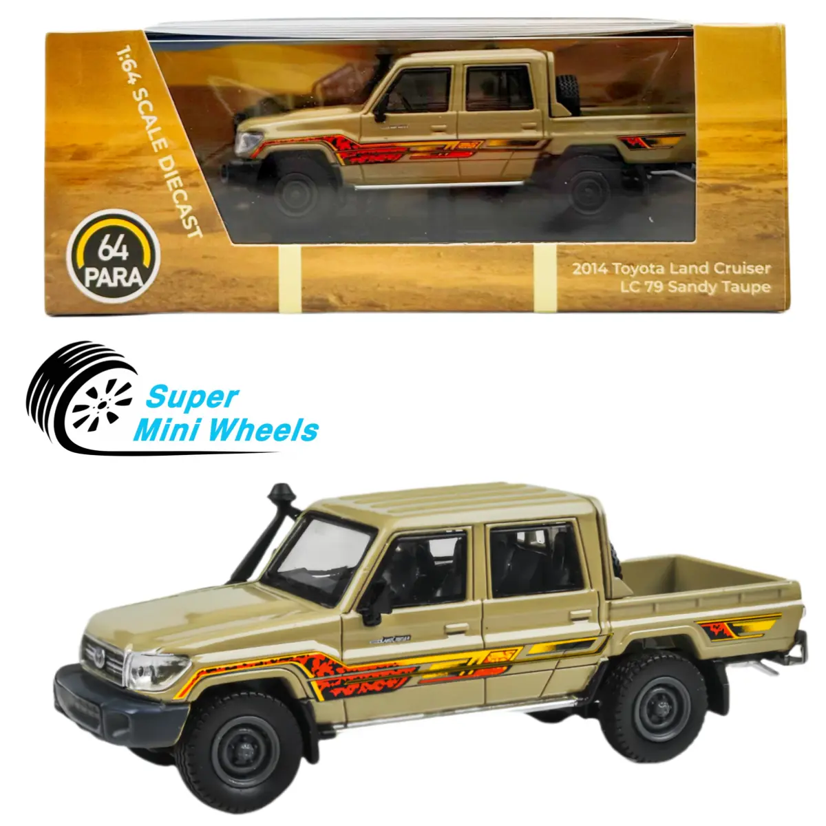 PARA64 1:64 2014 Toyota Land Cruiser 79 Sandy Taupe