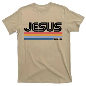 Retro Jesus King T-Shirt Cotton Menswear