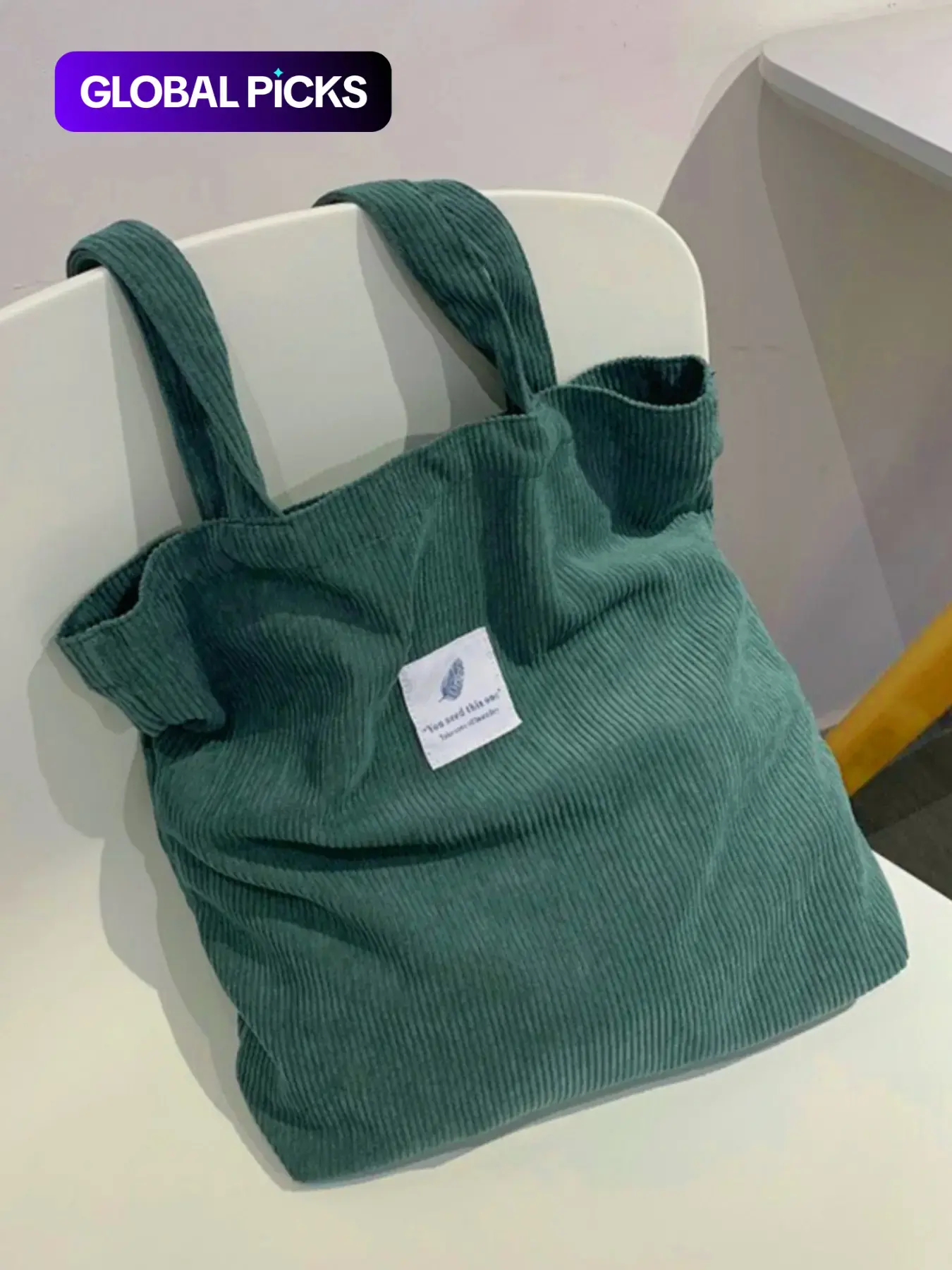 Women's Solid Color Corduroy Tote Bag, Large Capacity Shoulder Bag for Daily Used, Trendy All-match Bag for Commuters and Students, Fashionable Casual Bag, Multifunctional Commuter Tote, Handbag Tote Bag, Fashionable Bags, Casual Commuting Bag