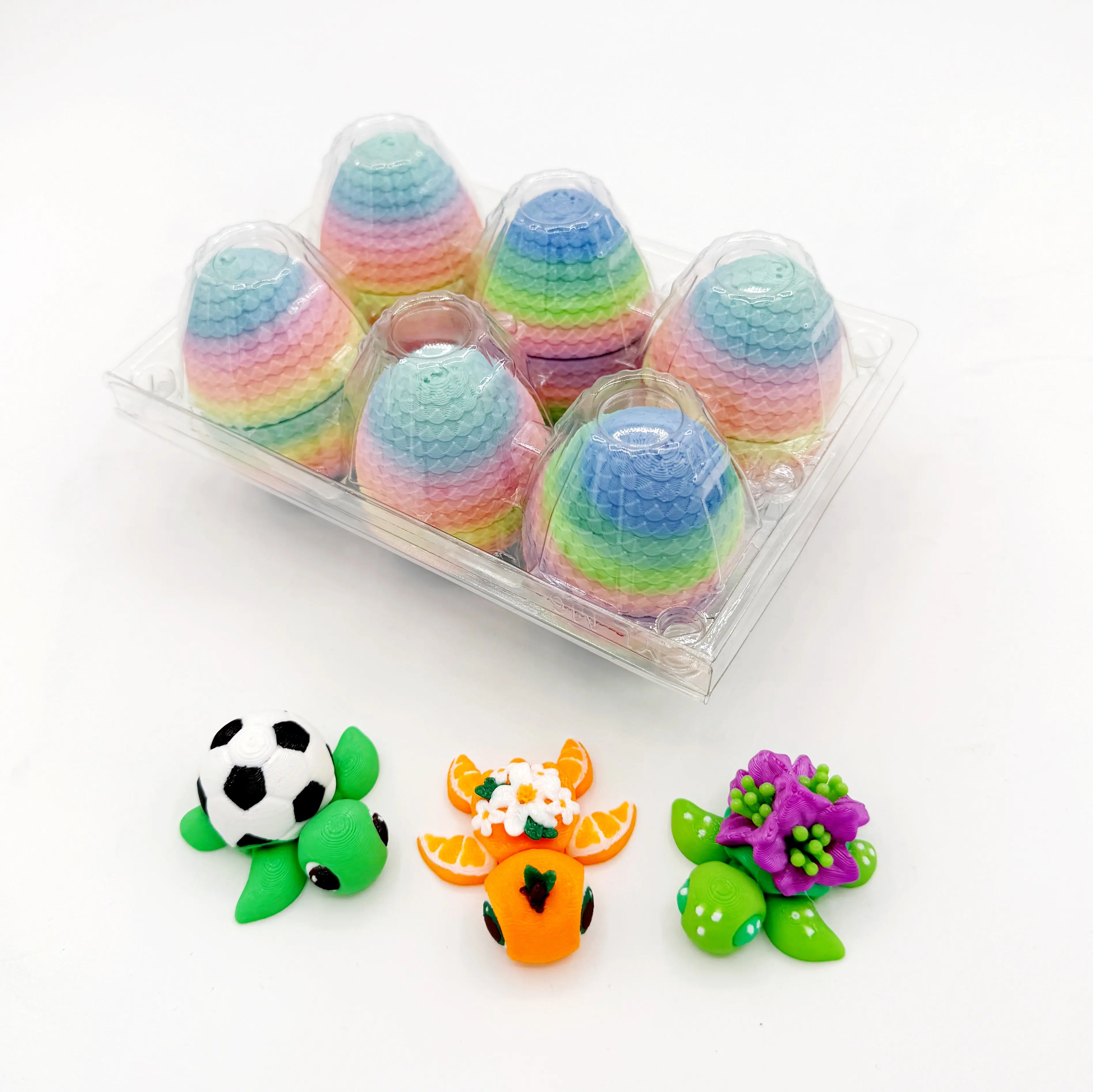 6-Pack Small Mystery Baby Turtle Eggs - Fully Articulated and Colored