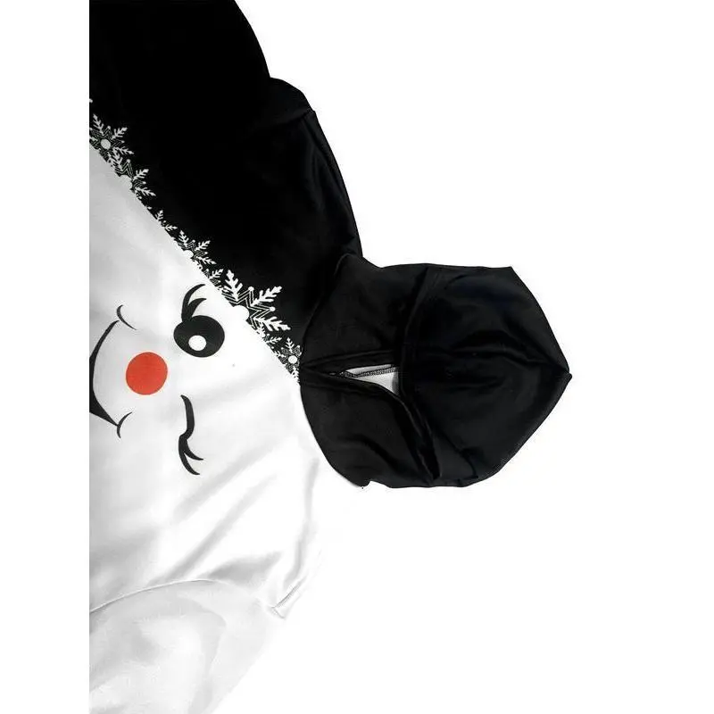 Plus Size Women's Christmas Snowman Blinking Hoodie, Casual Soft Long Sleeve Pullover, Holiday Graphic Sweatshirt, Fall & Winter FashionGift Plus Size Women's Christmas Snowman Blinking Hoodie, Casual Soft Long Sleeve Pullover, Holiday Graphic Sweatshirt, Fall & Winter FashionGift