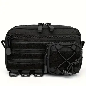 Durable Tactical EDC Kit with MOLLE System, Compact Design Nylon Waist Bag with Zippered Compartments for Travel and Outdoors, Available in