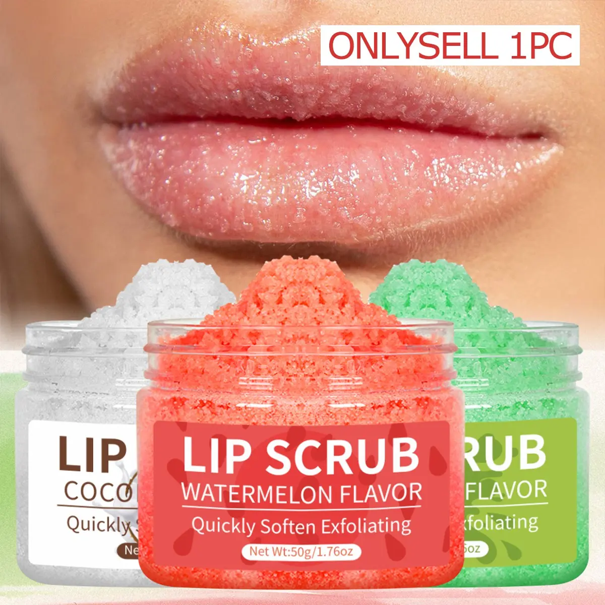 Lip Scrub, 1 Box of Exfoliating Lip Scrub, Moisturizing Lip Exfoliator & Hydrating Lip Balm, Lip Care Gift for Women & Girls, Christmas Skincare Gift, Moisture, Hydrate, Moisturizer, Lip Softening Balm, Glow Lip Care, Exfoliating Lip Treatment