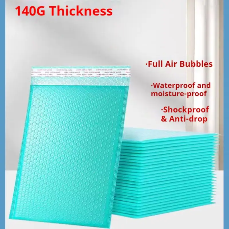 10pcs Self-Adhesive Waterproof Tear-Resistant Shockproof Thick Bubble Bags, Bubble Mailers, Convenient Shipping Packing Storage Bags for Clothes, Easy and Efficient