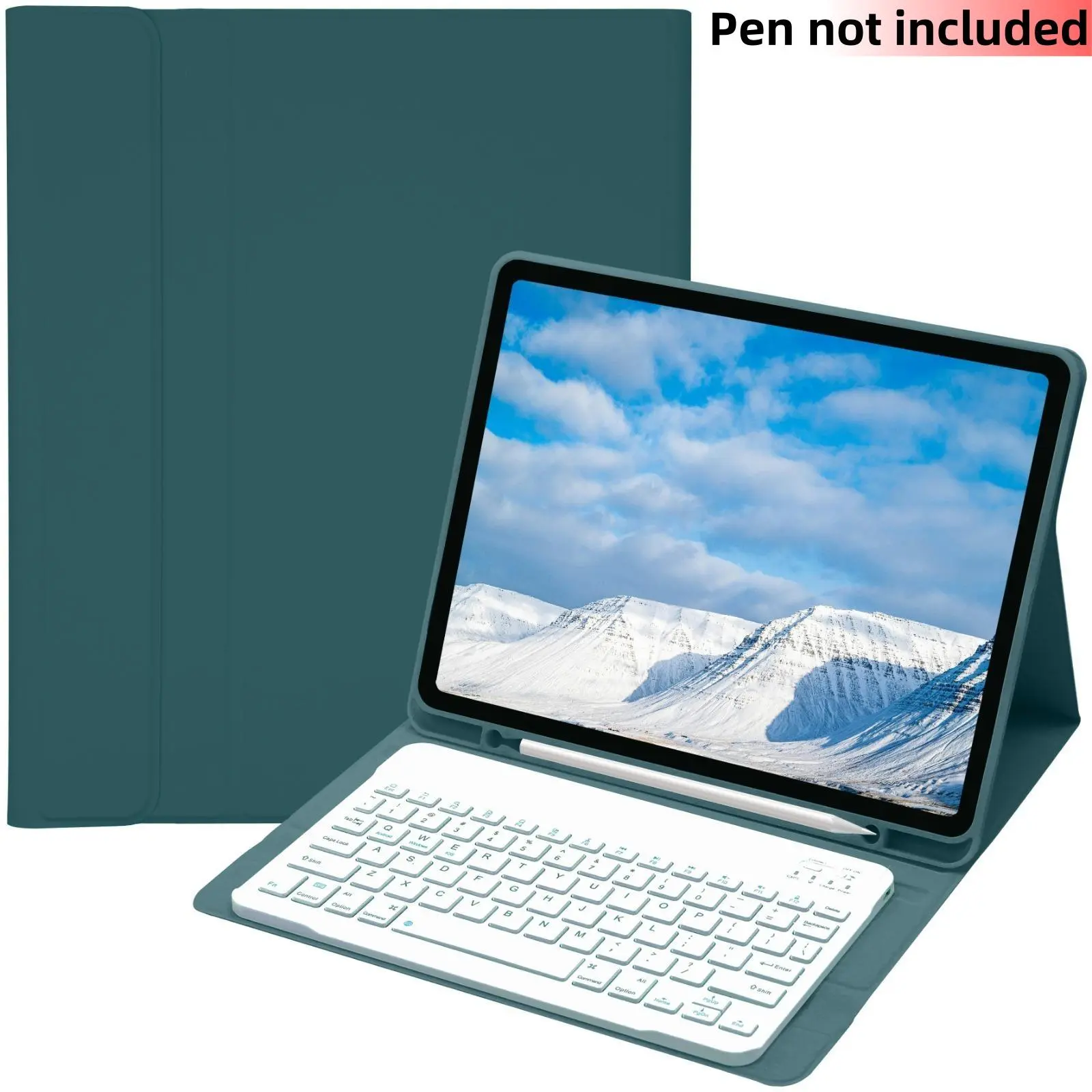 Universal iPad Keyboard Case with Pen Holder, 1 Count Magnetic Detachable Wireless Keyboard, Tablet & Computer Accessories Compatible with iPad Air 1/2/3/4/5, Tablet Cover