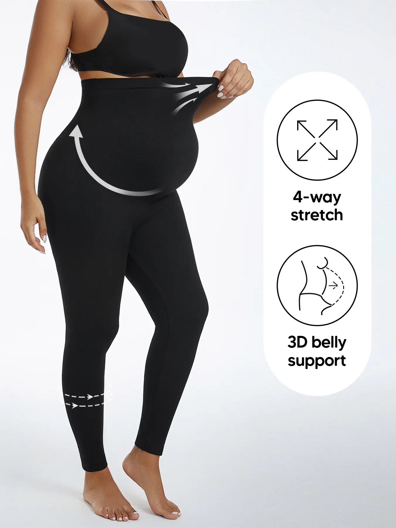 Maternity Leggings Over Belly Support – High Waist Seamless Pregnancy Pants, Stretchy Tummy Control Yoga Tights for Women, Pregnancy Clothes, Prenatal Maternity Clothing, Maternity Clothing, Pregnancy Bottoms, Maternity Apparel, Maternity Wear