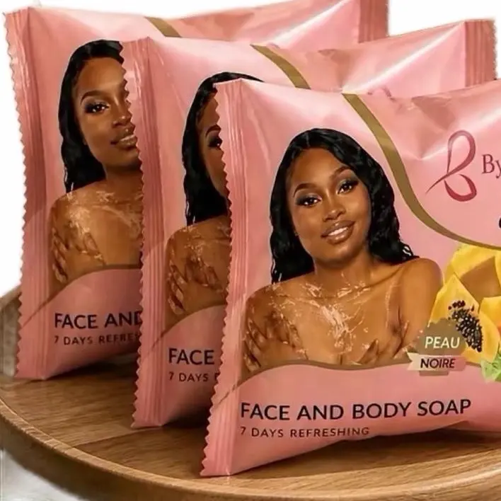 Byennwa Papaya Cleansing Solid Soap - 7oz Daily Bath & Body Care Bar, Gentle, Effective, Soft, Moisturizing, Hydrating for Fresh and Clean Skin, Papaya Scented Body Wash & Cleansers