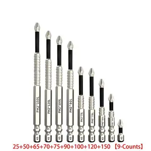High-Magnetic Screwdriver Drill Bit Set, Impact-Resistant Non-Slip K5 Drill Bits, Strong Magnetic Electric Screwdriver Bits for Power Tools  ：
