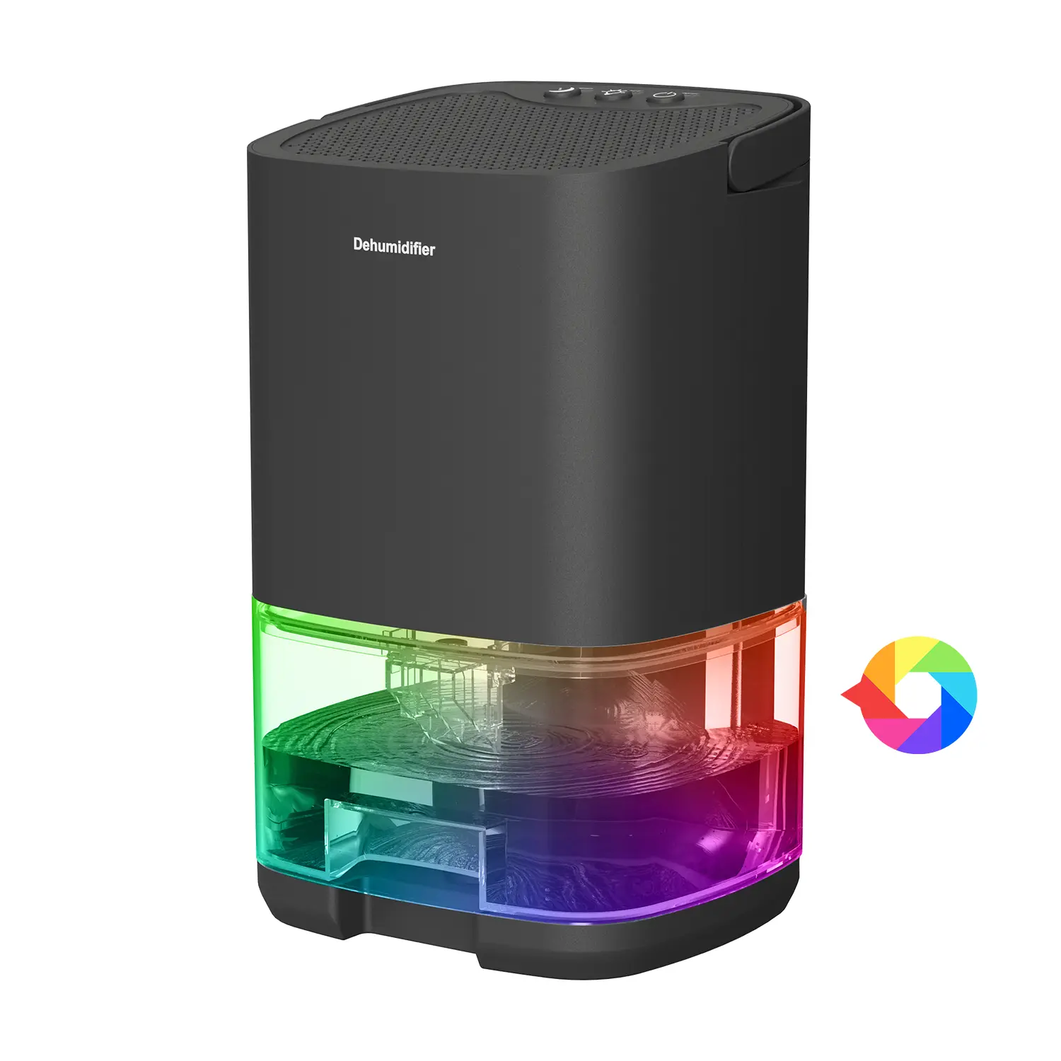 Portable Dehumidifier for Home – 34 oz / 1000 ml Capacity, Quiet Dehumidifier with Handle, 7-Color Ambient Light & Sleep Mode, Day Sale