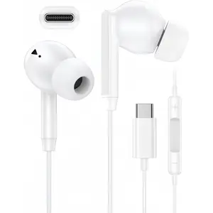 USB C Wired Earbuds Ear Buds For IPhone 17 16 Pro Max 16e 16 Plus 16Pro 15 Pro Max 15 Plus 15Pro 15 USBC In-Ear Headphones Wired Type C IPhone 16 Earbud Earphones Headsets With Microphone For Samsung