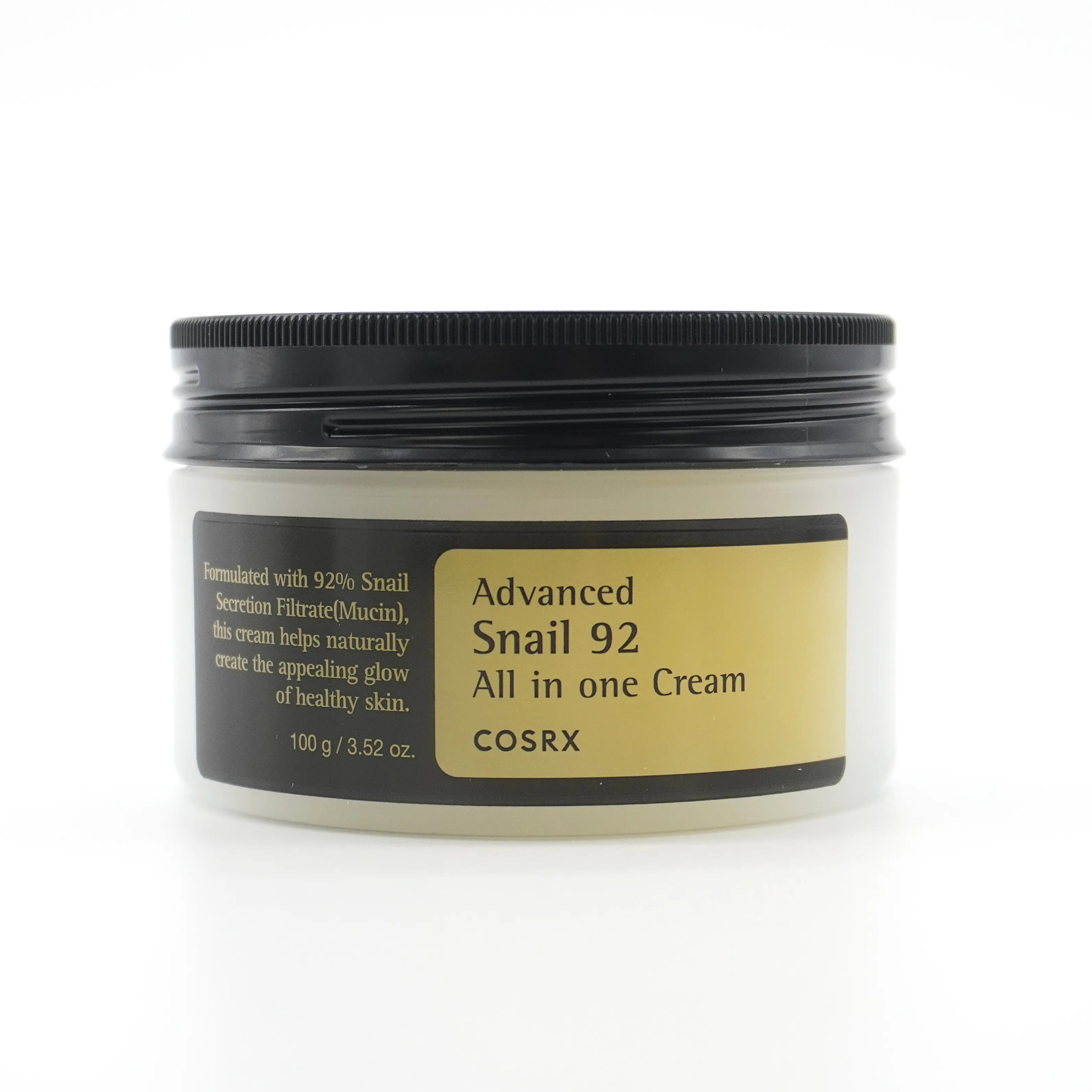 COSRX Advanced Snail 92 All-In-1 Cream (3.5oz) - Lightweight, Hydrating Snail Mucin Moisturizer for Sensitive Adults, Boosts Moisture, Supports Self-Care, Promotes Radiant Complexion