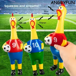 ANGRYFUN FIFA World Cup USA/Canada/Mexico Squeaky Chicken Prank Toy – Funny Gag Squeal Chicken, Creative Novelty Gift for Kids, Adults, and Pets
