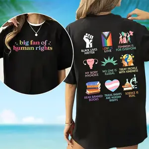 100% Cotton Big Fan Of Human Rights Shirt, FDT Shirt, Human Rights Shirt, Equality Shirt, Social Justice Shirt, Unisex Political Protest Tee, Activist Shirt