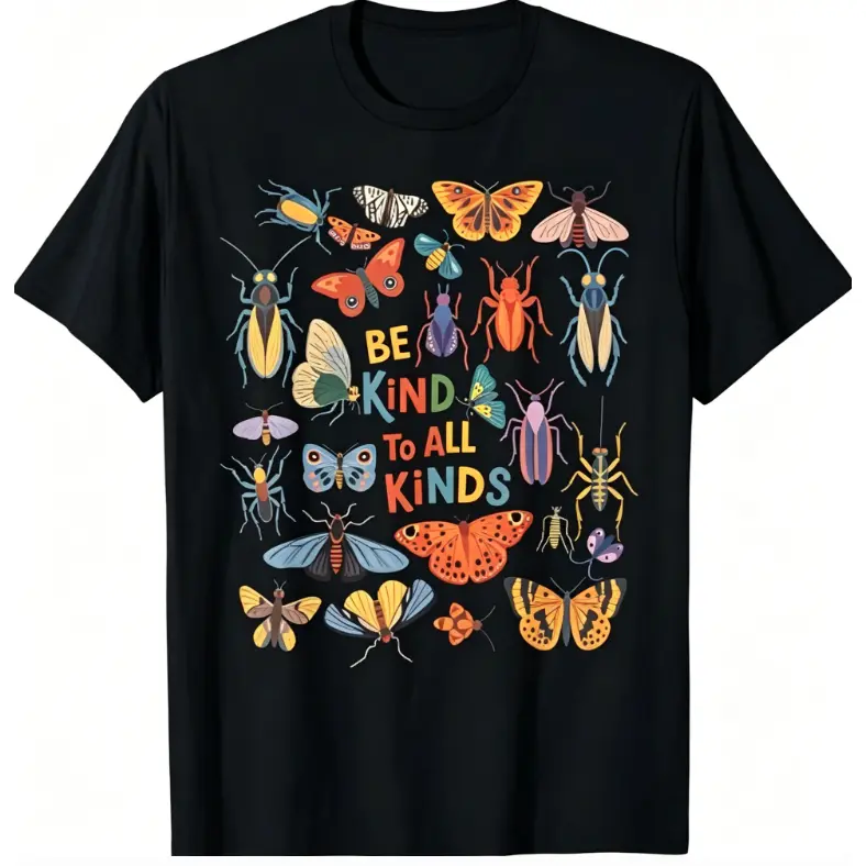 Bug Lover Graphic T-Shirt – Treat All Insects Well Vintage Vibes🐞🦋✨| Trendy Unisex Tee for Nature Lovers, Friends & Daily Wear| Soft Cotton Breathable Shirt| TikTok Viral Retro Aesthetic Top| Perfect Gift for Entomology Fans & Collectors