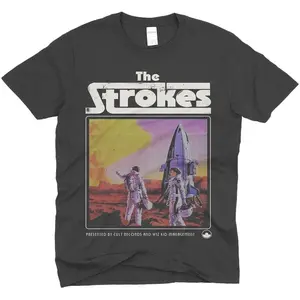 [SALE UP TO 30%] The Strokes Band Charcoal Short Sleeve 90s Gift T-shirt S-5XL NH13872, Unisex Shirt Made Using 100% US Cotton, Design & Printed In The USA