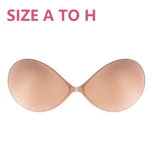 2 pcs Adhesive Bra Reusable Strapless Self Silicone Push-up Invisible Sticky Bras for Backless Dress Silicone Push-Up Adhesive Bra Seamless Strapless Push-Up Bra