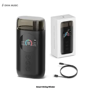 【Enya Smart Automatic Guitar Tuner】 Full-color LCD Screen - Metronome & String Winder - For Electric Guitars, Acoustic Guitars, Ukulele, Banjo, Mandolin, Black(ST1)  Christmas Gift, TikTokShopHolidayHaul