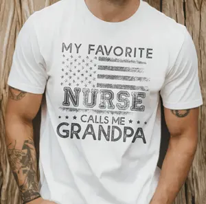 My Favorite Nurse Calls Me Grandpa T-shirt, Proud Grandpa Shirt, Nurse Family Gift, Fathers Day Gift For Grandpa, Graduation Grandpa, Funny Nurse Tee