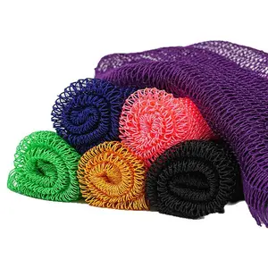 African Net Sponge Authentic - Exfoliating Back Scrub Bath Sponge with Knots - Afro Scrub Body Scrubber Exfoliator Washcloth - African Body Care Daily Use Shower Essentials
