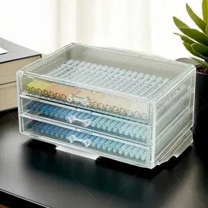 Large Capacity Clear Acrylic Desk Drawer Organizer Multi Compartment For Office School Supplies Pens Markers Tape Storage Home Workspace Stationery Storage Organizer Stationary Organizer Holder