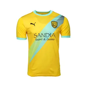 PUMA Mens New Mexico United Away Crew Neck Replica Jersey Soccer Cleats  - Yellow