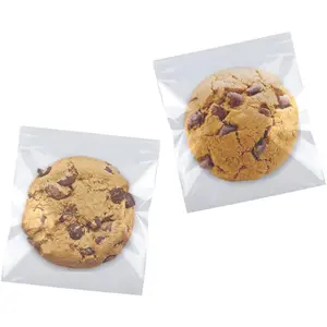 Cookie Bags with Seal, 200 count 5x6 Inch Clear Self Sealing Cellophane Bags for Cookie Packaging Resealable Cello  Bag Plastic Individual Cookies Bag for  Giving Favors Candy Wrappers