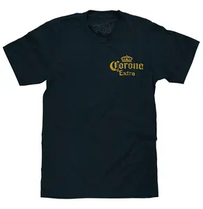 Corona Extra Front and Back Print T-Shirt - Denim Black Heather
