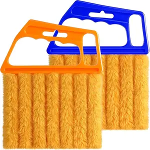 2 count Blind Cleaner Duster Tool,Blind Dusters for Cleaning,Cleaning Brush,7 Finger Dusting Cleaner Tool for Window & Air Conditioner,Window Blinds Cleaner Microfiber Washable