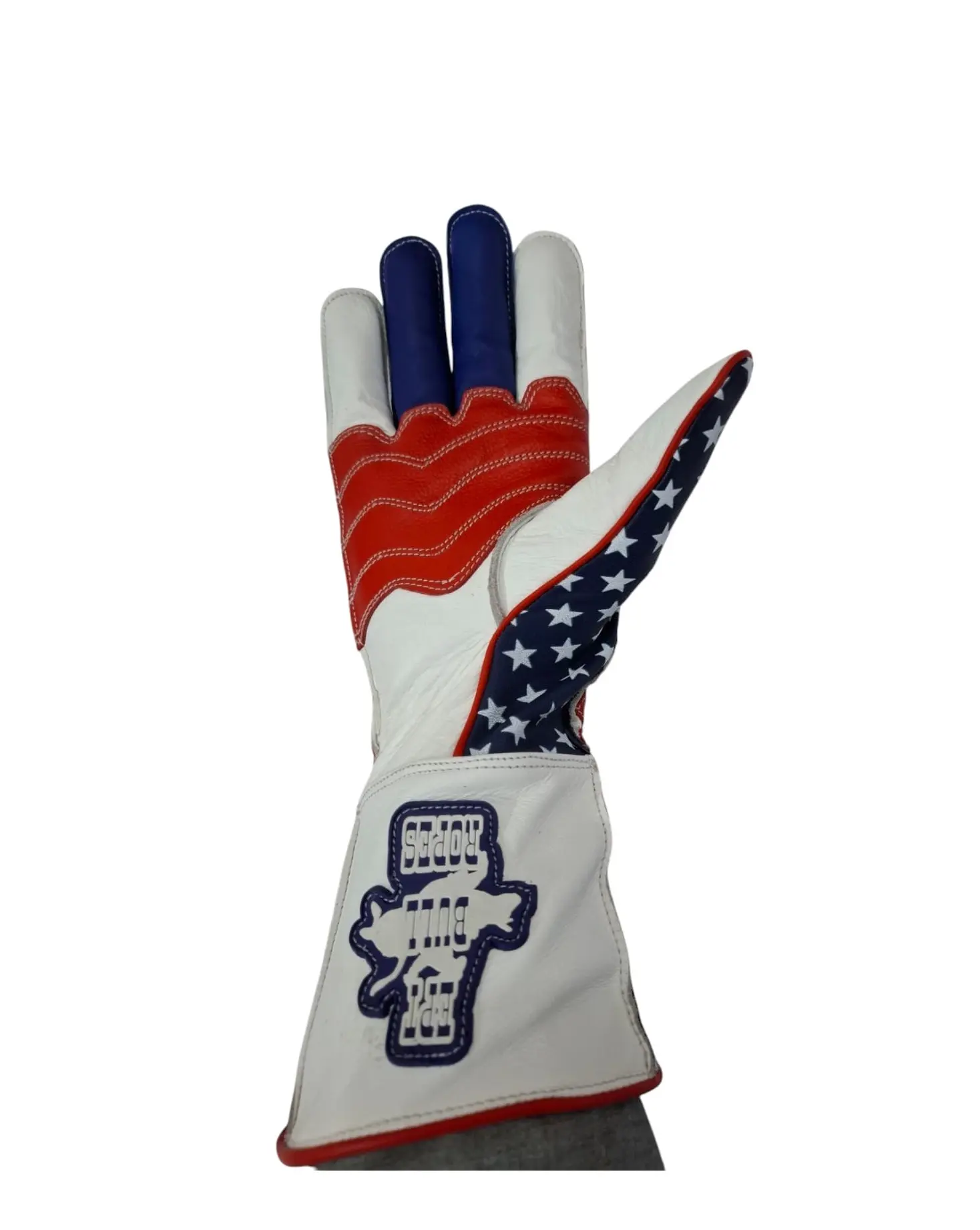 Patriot Bull Riding Glove Adult & Youth Right or Left Hand Outer Seam EPT Bull Ropes Deer Hide Soft Comfortable Flexible Sizes 5.0-10.5