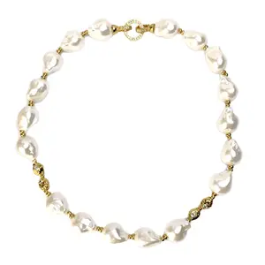 French Vintage Irregular Baroque Pearl Necklace Elegant Bowknot Pearl Earrings Light Luxury Temperament Collarbone Chain for Women