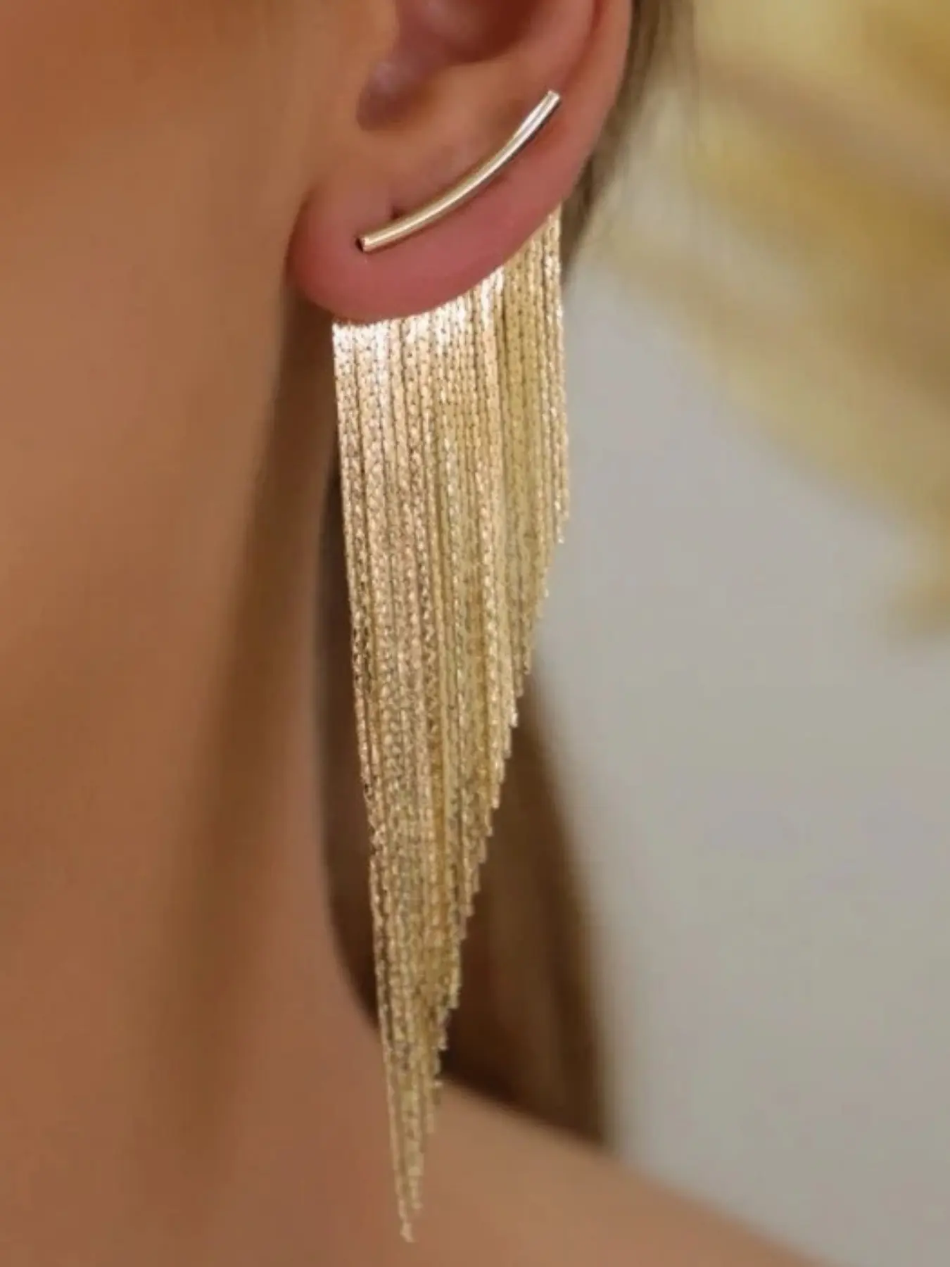 Fashionable Fringe Drop Earrings, Versatile Earrings, Shiny Women's Daily Party Accessories, Elegant Geometric Design, Perfect Holiday Gift, Fashion Jewelry Party, Bohemian Earrings, Fall Trendy Jewelry