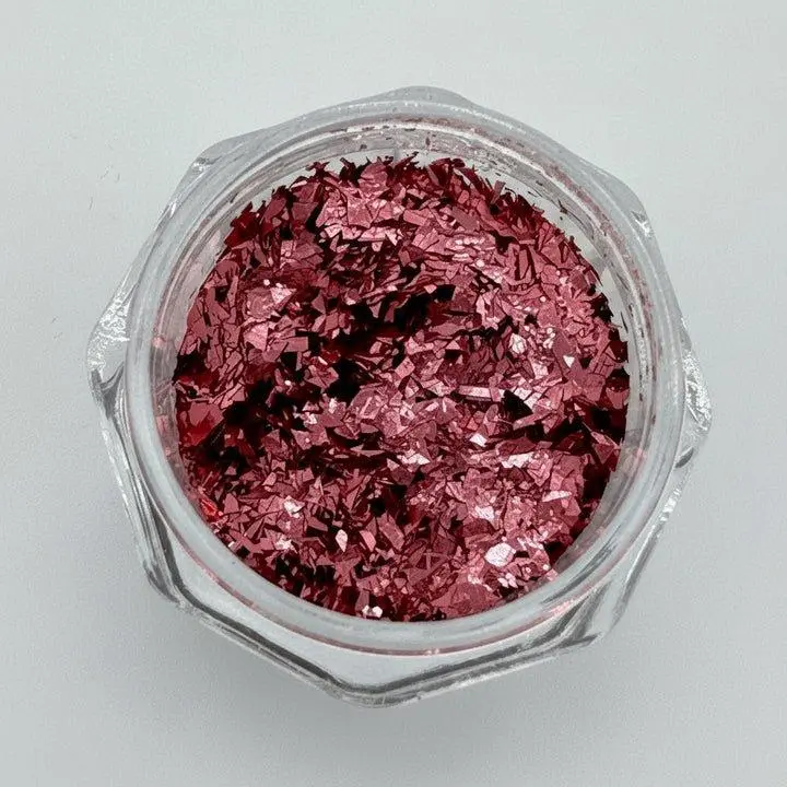 Resin Rockers Candy Apple Pink Micro Flakes for UV Resin and Epoxy - Premium Grade Pigment with Long-Lasting Luster and Shine - 1g Jar