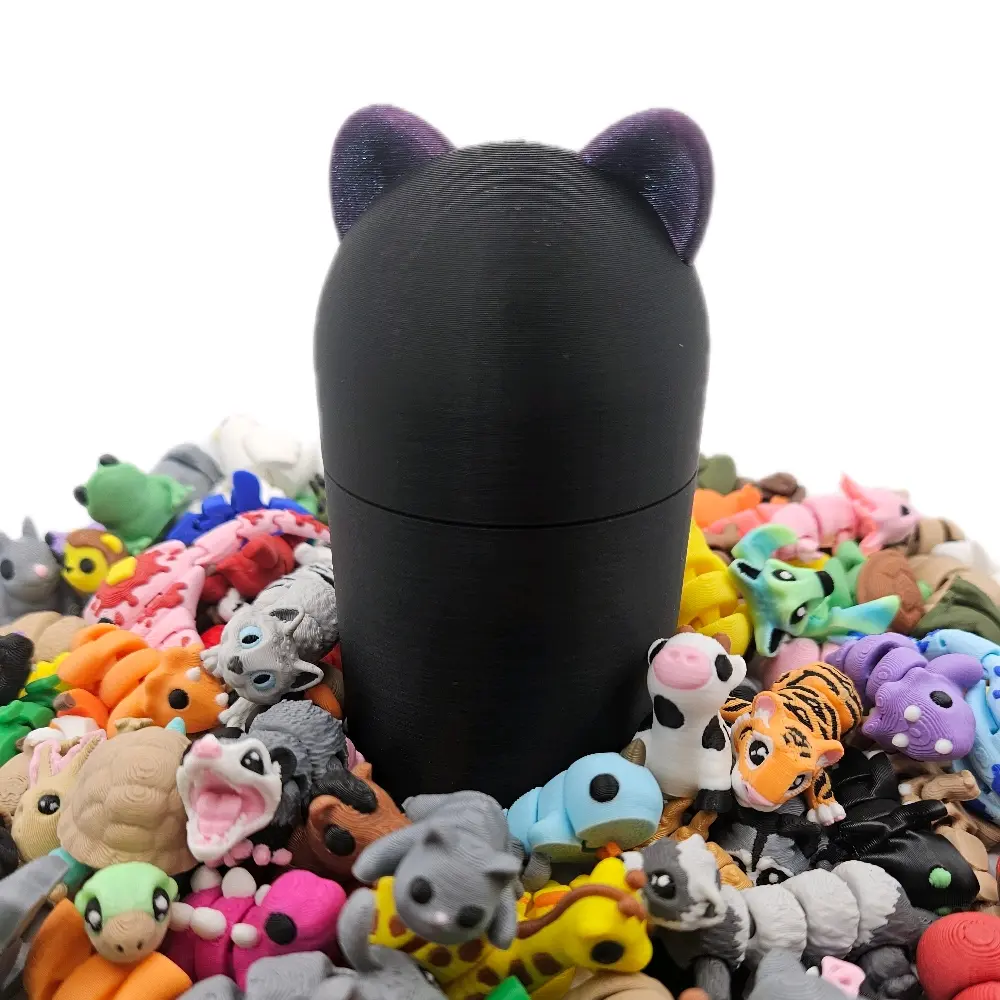 Pocko Pet 10 Pack With Container | 3D Printed Articulating Mini Fidget Animals Great Gift and Desk Figure