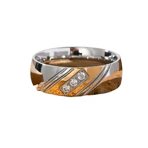 1pc Men's Tungsten Stainless Steel Ring with Cross Stripe Stone Fashion Jewelry Gift for Friends and Relatives