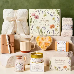 Best Mother’s Day 2026 Gifts Baskets for Women Spa, Self Care Package with Rose Flower, Soft Blanket & Socks, Birthday Gifts Mothers Day Gifts Get Well Sympathy Gift for Mom Wife Sister