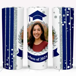 Custom Photo Graduation Tumbler – Class of 2025