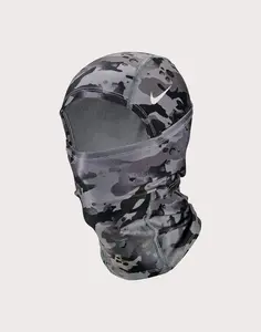 Nike Pro Hyperwarm Hood GreyWindproof and protective face shield gear enhances athletic performance and is suitable for cycling and outdoor sports.