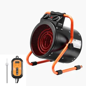 VEVOR Greenhouse Heater with Thermostat 1500W Fast Heating Overheat Protection 2-Speed Setting Small Grow Tent Heater Electric Portable Fan for Green House Flower Room Workplace