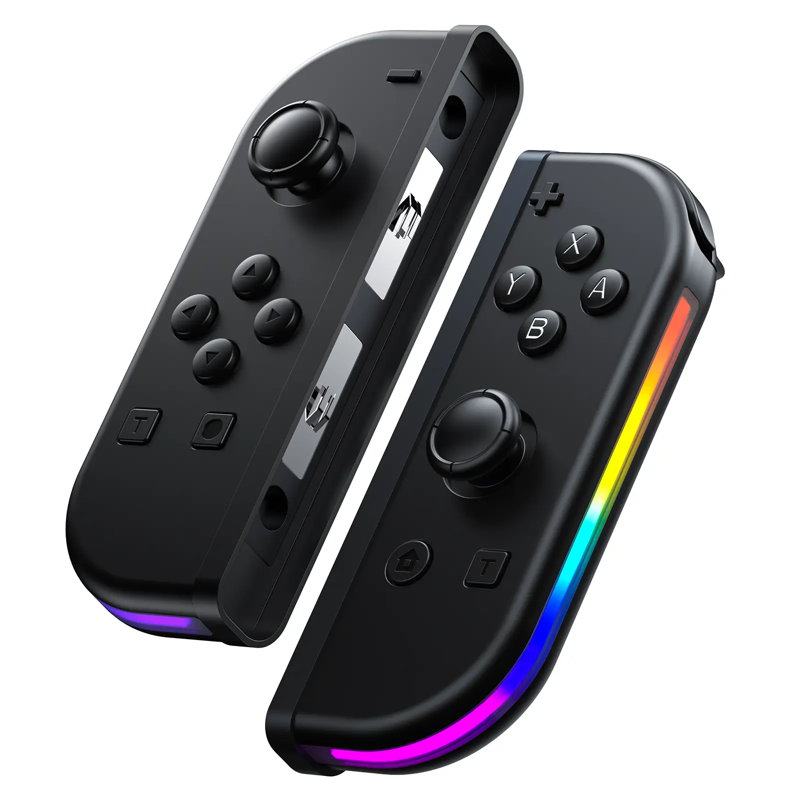 Garyki Wireless Switch Controller for Switch/Lite/OLED Consoles - Dual Vibration Force Feedback, Motion Control, Black LED Console Accessories for Games