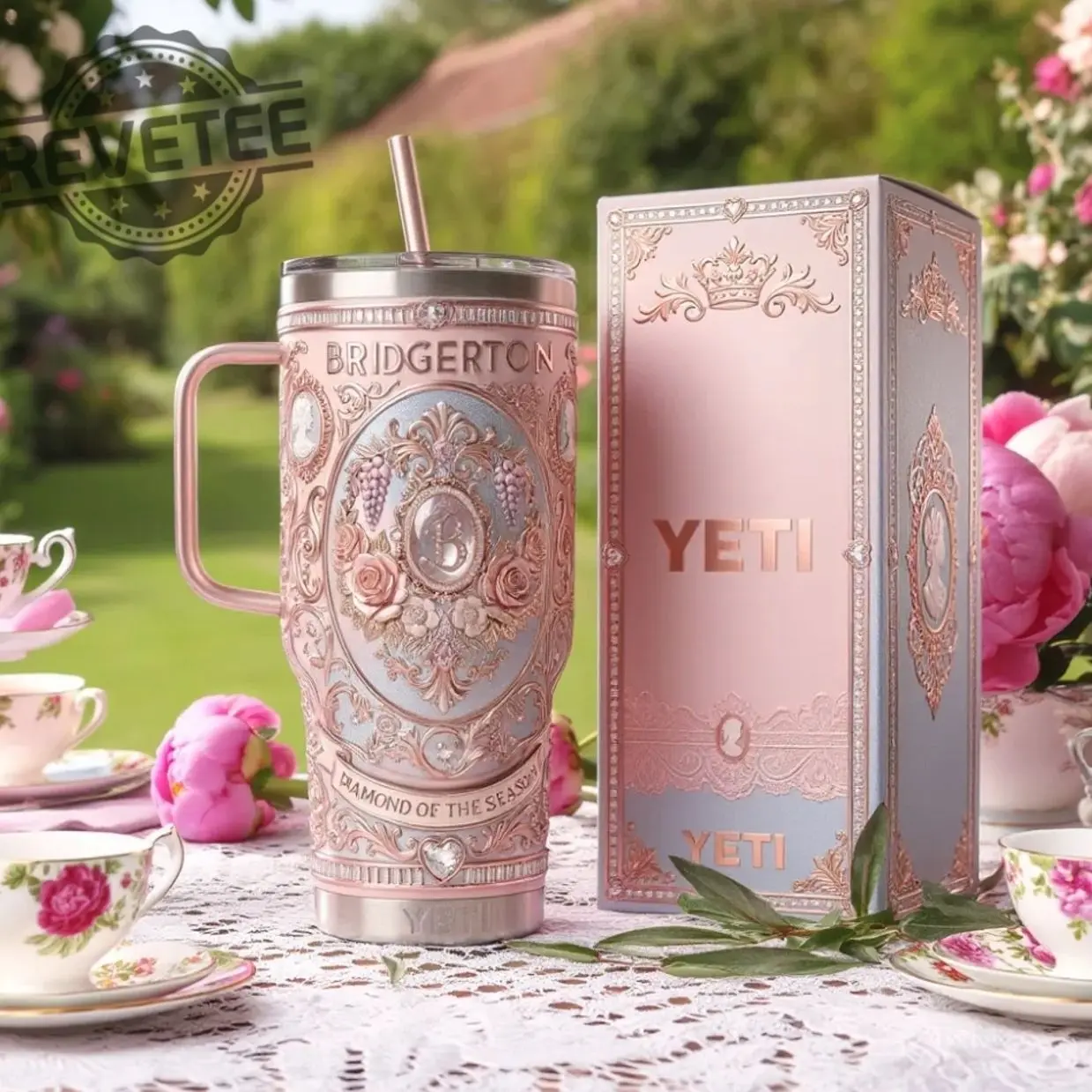 Bridgerton Diamond Of The Season Yeti Tumbler With Handle Regency Style Collector Mug