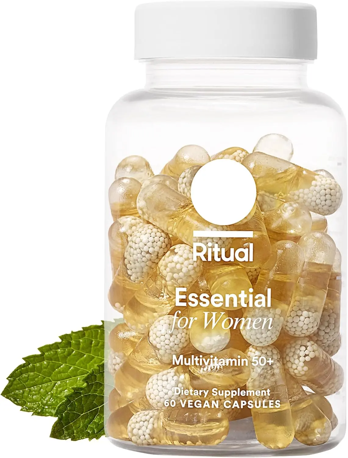 Ritual Women’s 50+ Daily Multivitamin - Key Essential Vitamins and Minerals to Support Menopause, Energy, Heart, Bone, Brain Health* - Including Folate, DHA - Vegan - Mint - 60 Capsules - 30 Servings