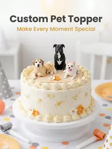 Custom Polymer Clay Pet Figurine Handmade Dog Cat Sculpture for Birthday Wedding Memorial Gift Unique Keepsake