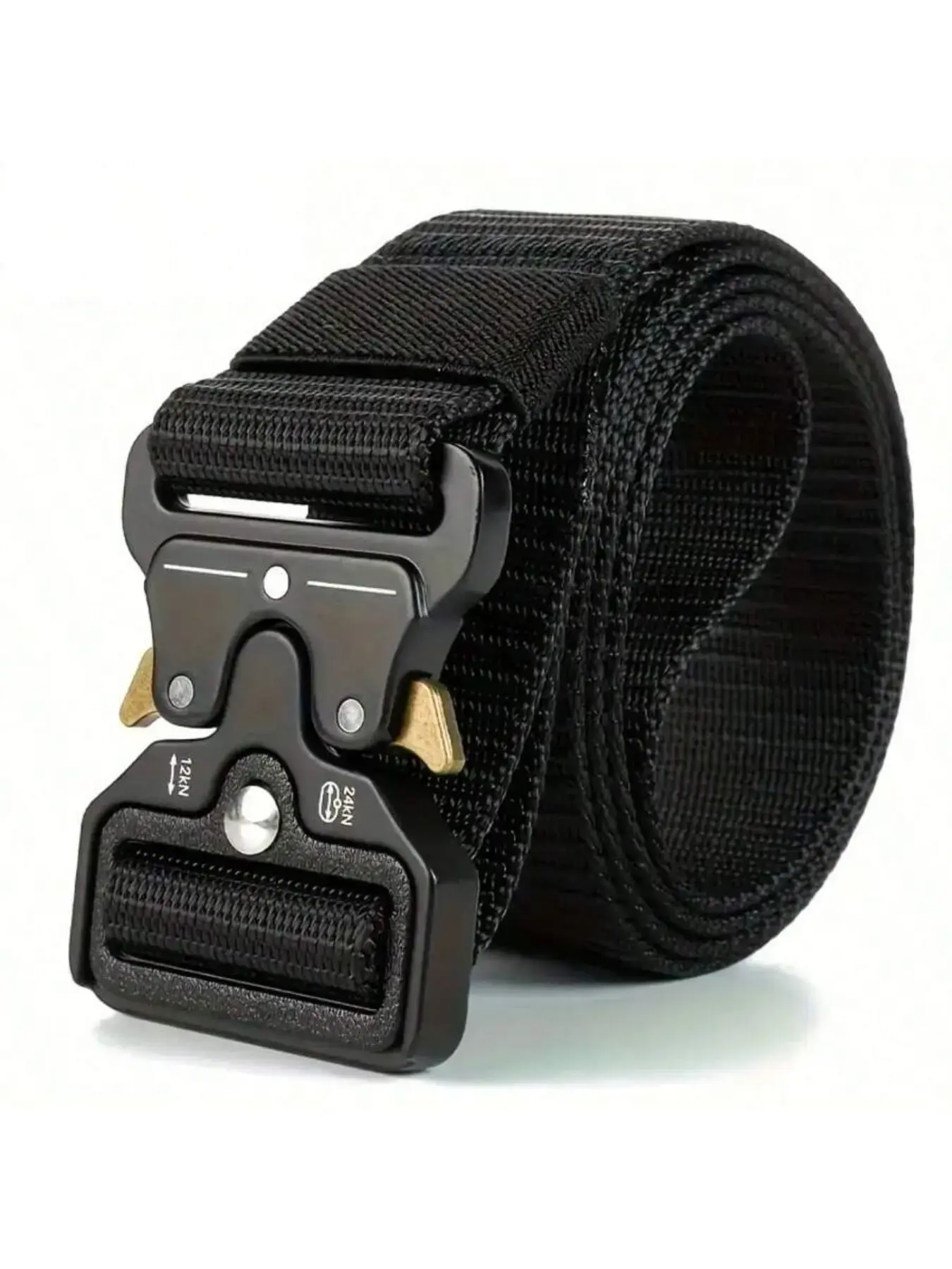 Multifunctional Nylon Tactical Belt For Men, Quick Release Buckle Heavy Duty Webbing Waist Belt, Durable Outdoor Sports Accessory, Ideal For Hiking Camping Daily Use & Gift Choice