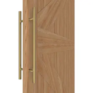 24 inch Round Stainless Steel Door Pull Push Handle Double Sided,  Sliding Barn Door Handle, H Shape Home Pull Handles,