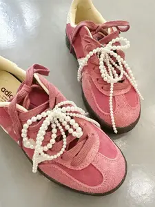 2pcs/Set Shoe Accessories, White 3D Pearl & Butterfly Beaded Detachable Shoe Lace Charms, Versatile DIY Decorative Clips For Sneakers/Boots Footwear Comfort